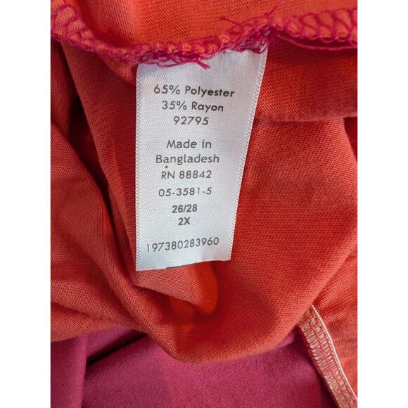 Women's Woman Within Plus Size Colorblock Tiered Dress Size 2X - Picture 7 of 7